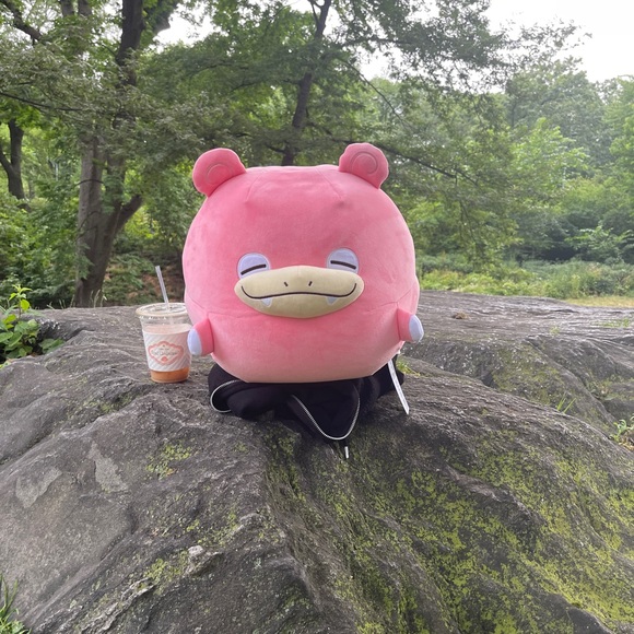 New Squishy Round Slowpoke Large Microbread Plush - Picture 6 of 15